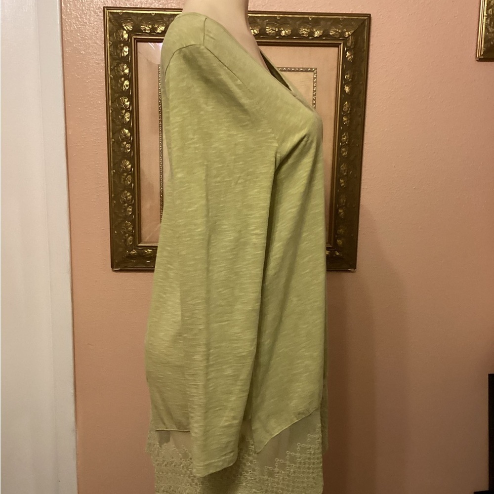 Soft Surroundings Asymmetrical Long Sleeve Lace Size Medium - Picture 4 of 13